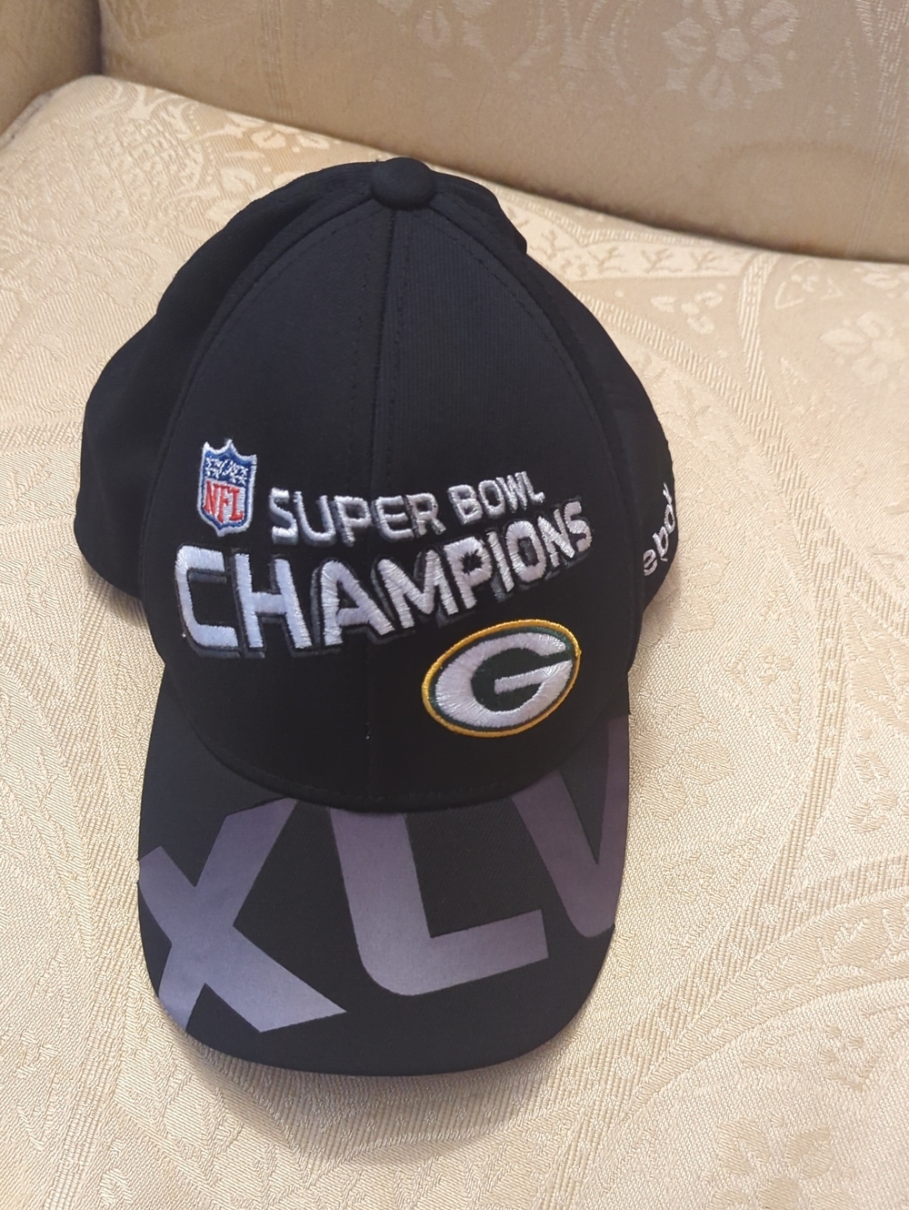 NFL Black Super Bowl Champions Hat with Green Bay Packers Logo